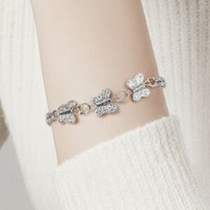 Brand New!! Double chain and butterfly bracelet, anklet